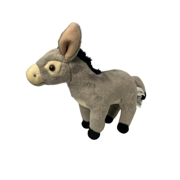 Toys R Us Animal Alley Gray Donkey Plush Stuffed Animal 14" Soft Toy - Picture 3 of 6